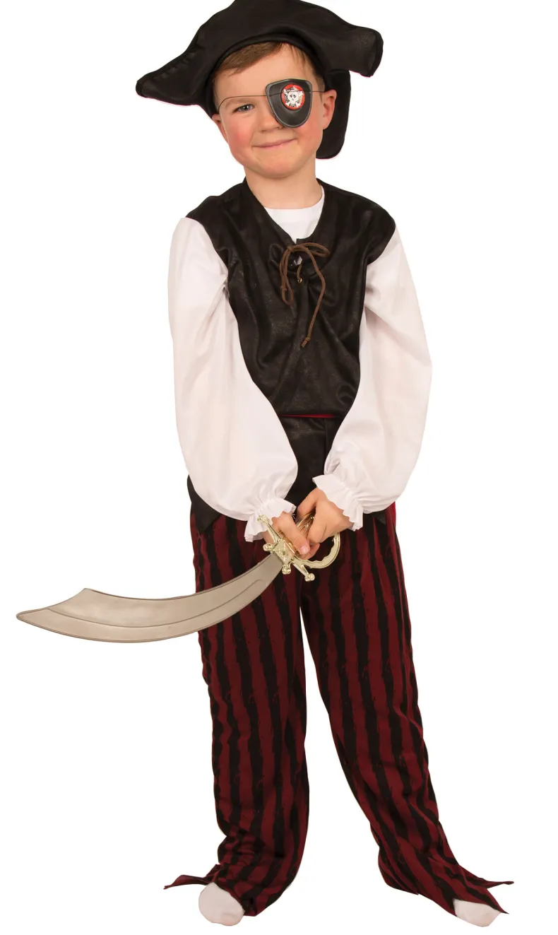 Kinderkostuum Piraat met Ooglap - Maat 116