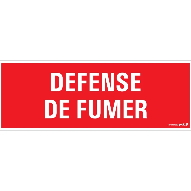Pictogram défense de fumer 33 x 12 cm