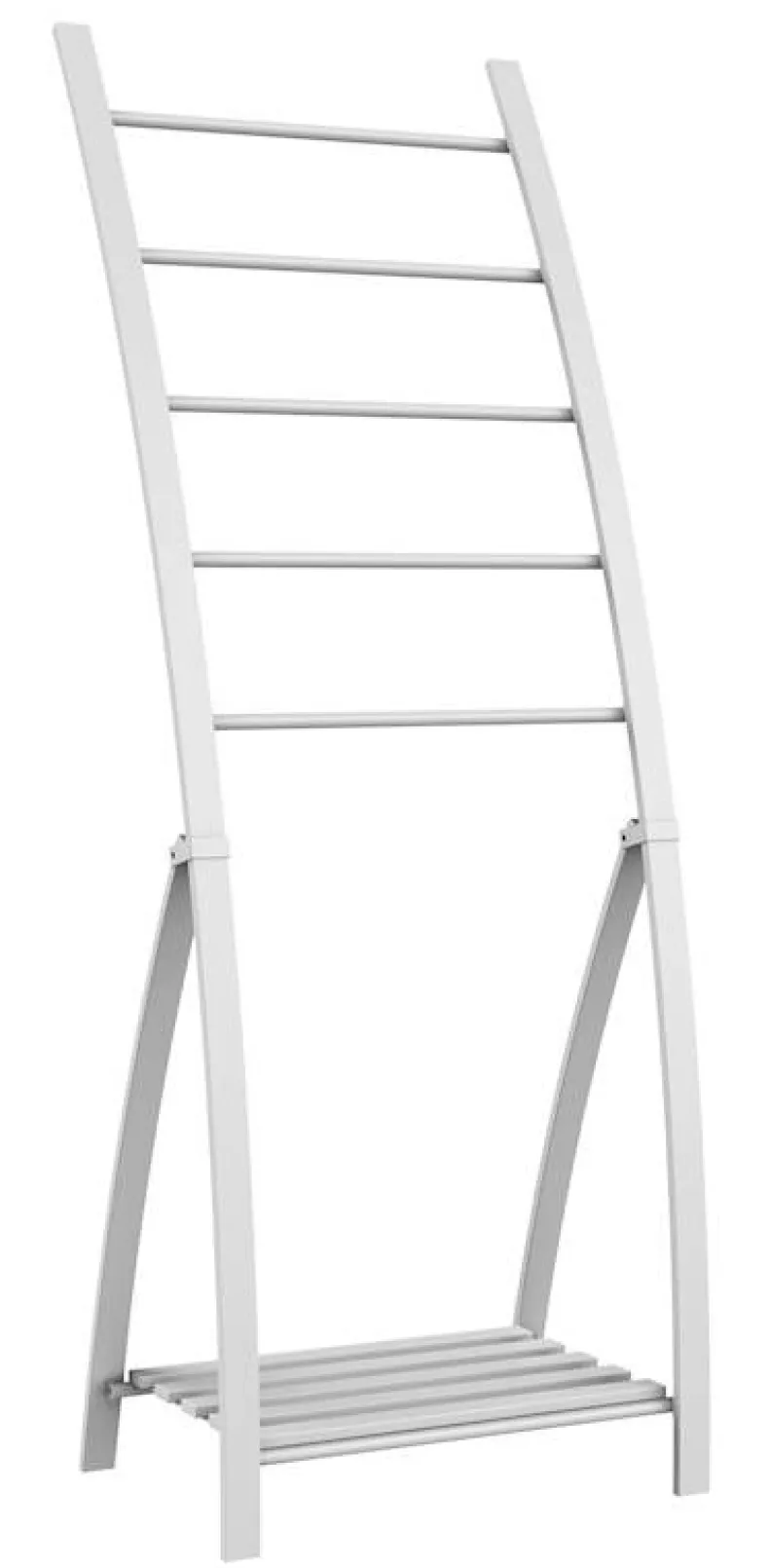 Handdoekladder 5 stangen mat wit