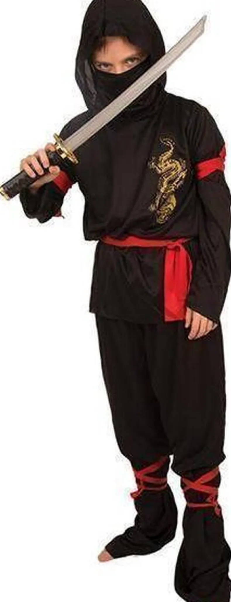Ninja Kostuum Gouden Draak  - Maat 116