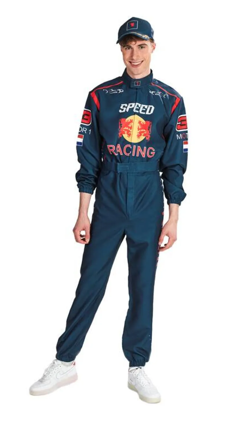 Racepak Car Racer - Blauw - Maat 48