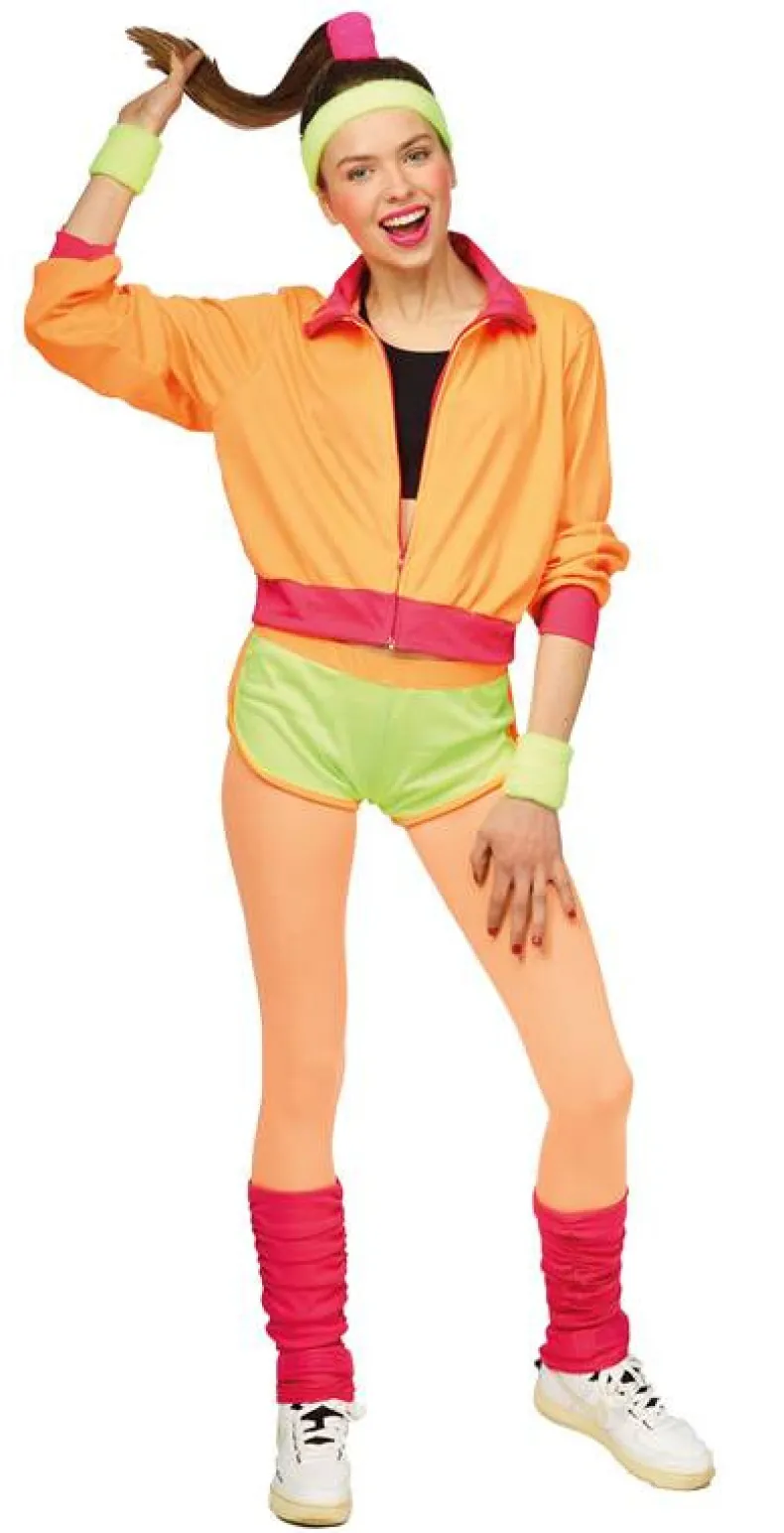 Trainingspak Vrouw Fluo - Oranje/geel - Maat 36