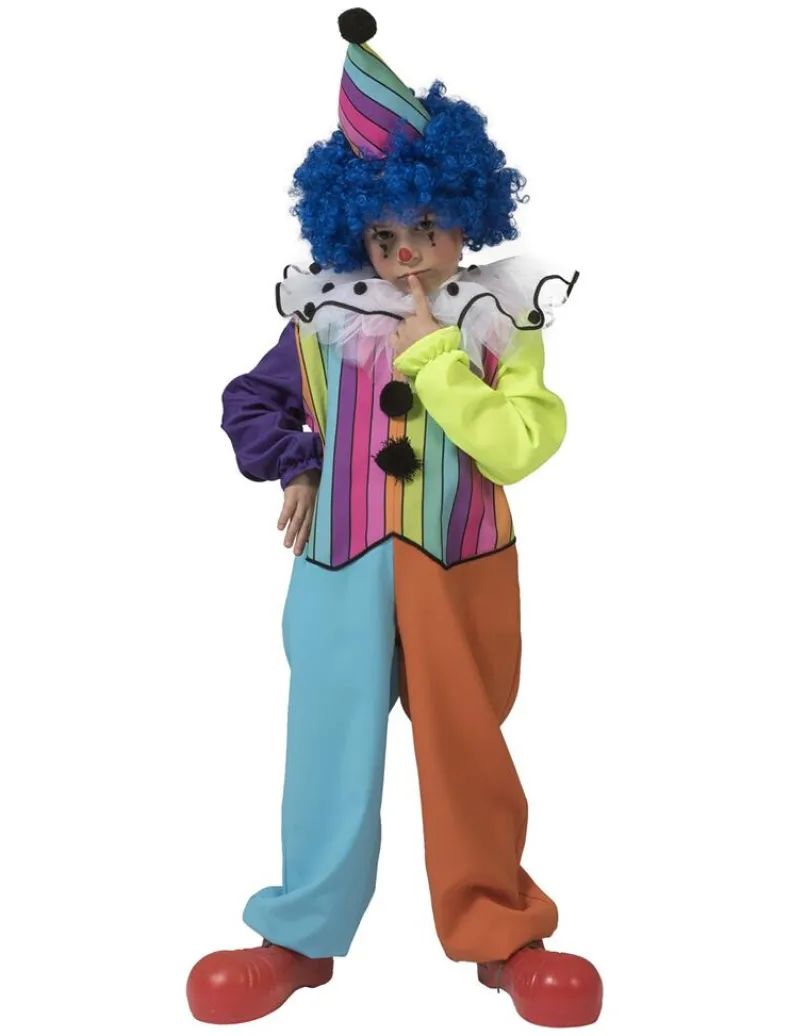 Kinderkostuum Rainbow Clown Jongen - Maat 104