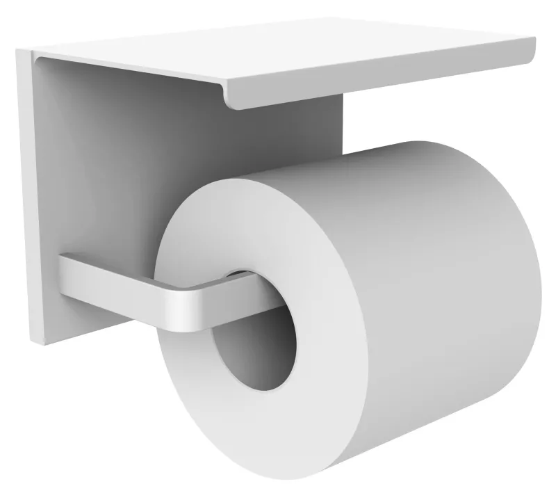 Toiletrolhouder mat wit