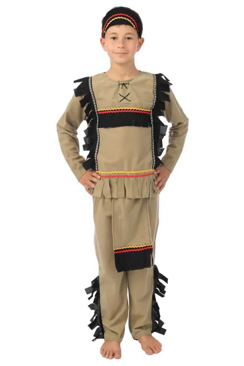 Kinderkostuum Indiaan jongen - 7-9 jaar