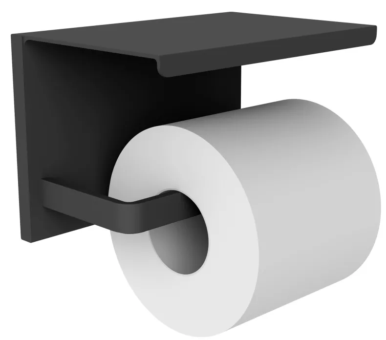 Toiletrolhouder mat zwart