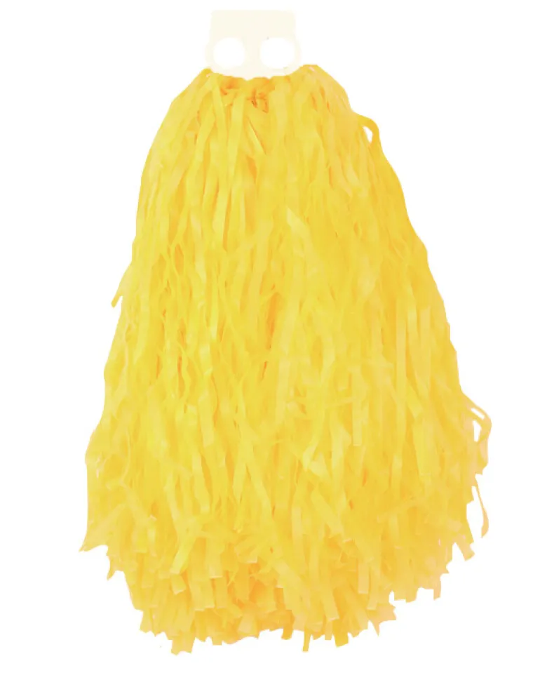 Cheerleader Pompon met Ringen - Geel
