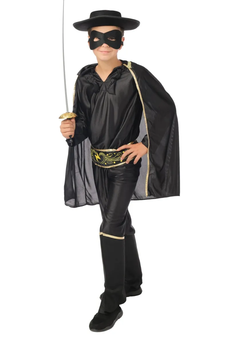 Kinderkostuum Gemaskerde Bandiet - Zorro - 7-9 jaar