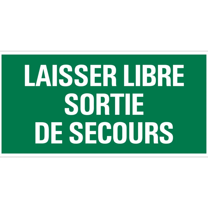 Pictogram laisser libre sortie 15 x 30 cm