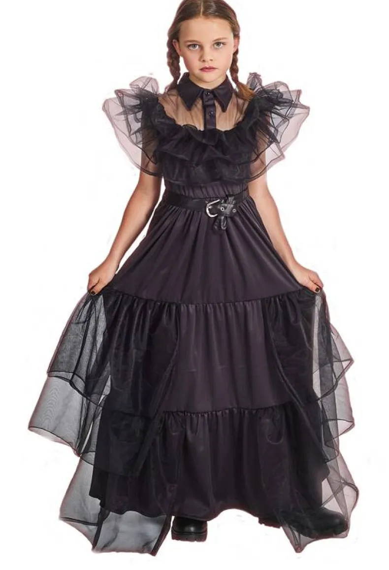 Baljurk Wednesday Meisje Zwart - Maat 152