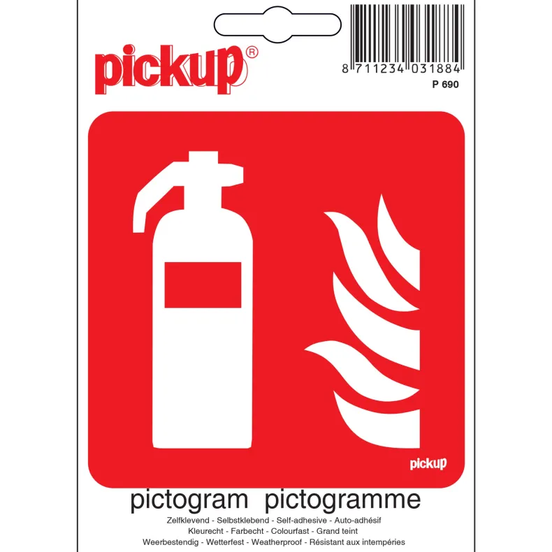 Pictogram brandblusapparaat 10 x 10 cm
