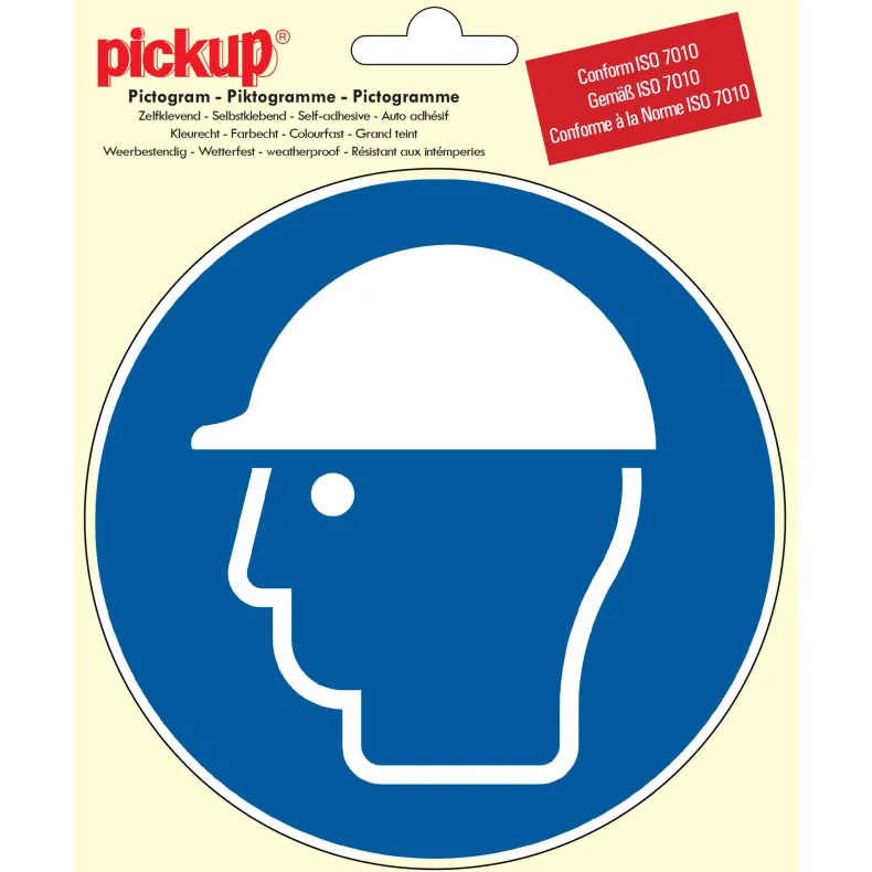 Pictogram veiligheidshelm Ø 15 cm