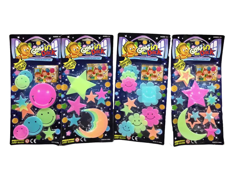 Glow in the dark stickerset per stuk