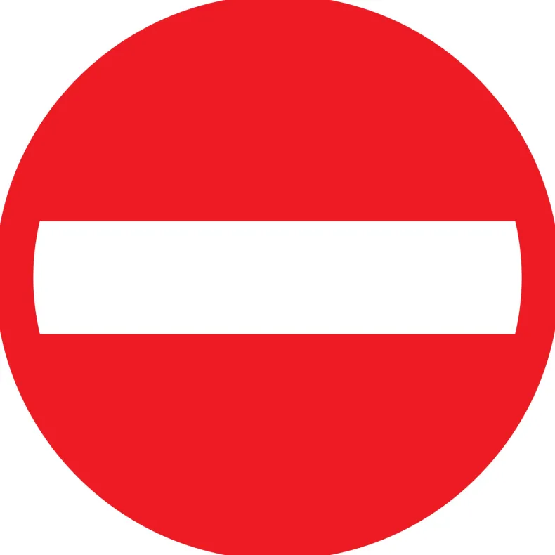 Pictogram verboden doorgang  Ø 18 cm