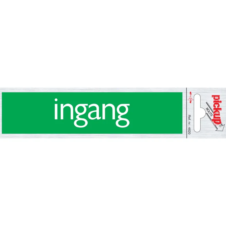 Pictogram ingang aluminium 6,5 x 4,4 cm