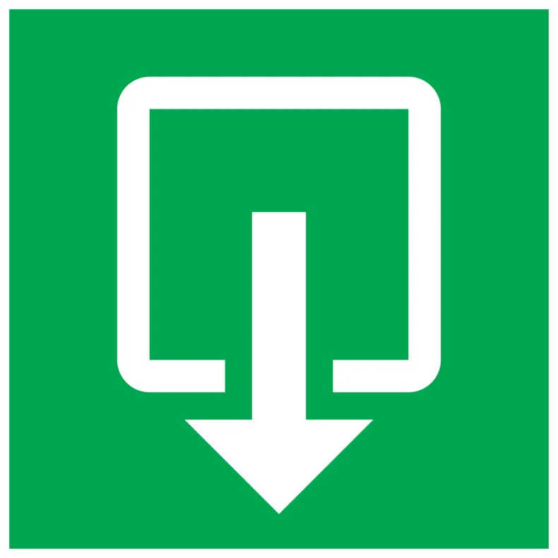Pictogram normale uitgang 20 x 20 cm