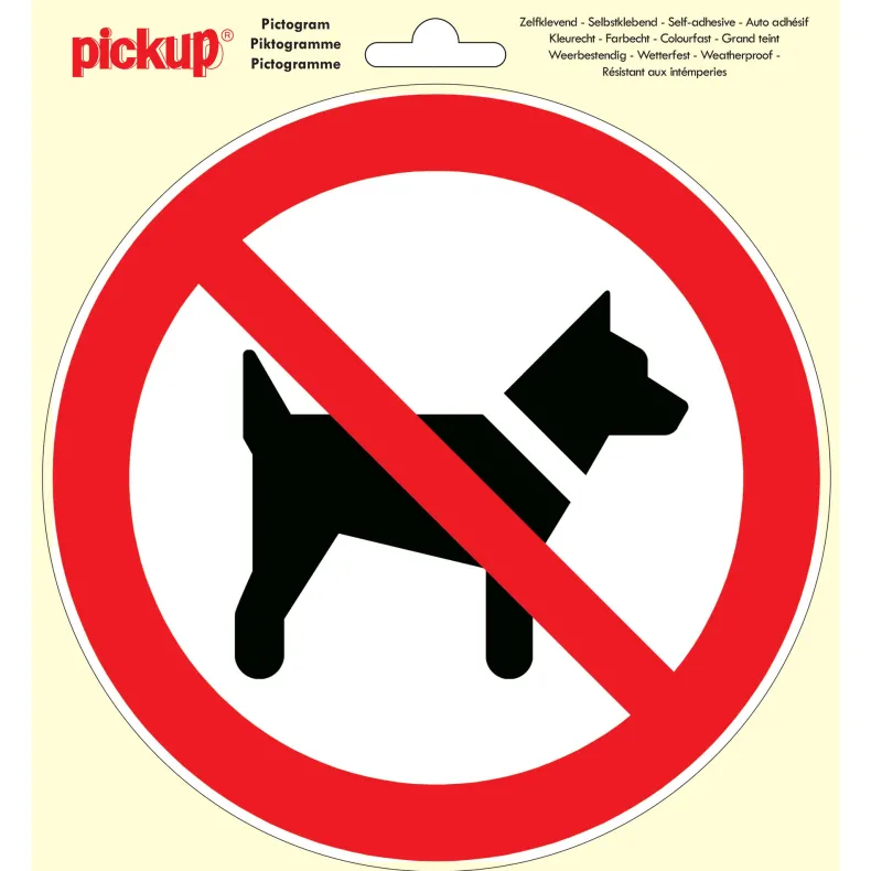 Pictogram verbod honden Ø 20 cm