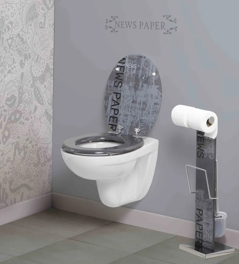 Wc zitting grafic line newpaper