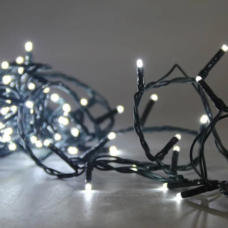 Lichtsnoer met 80 lampjes koel wit LED - 6m