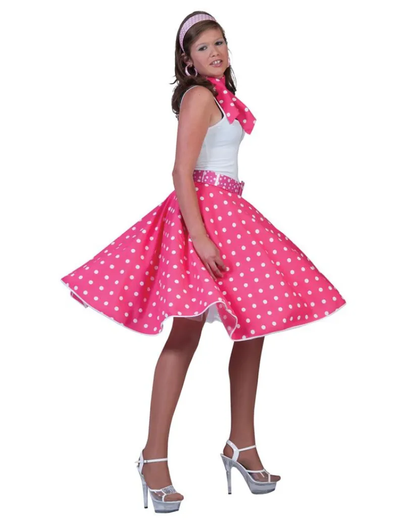 Rock 'N Roll Rok Roze Vrouw - One Size