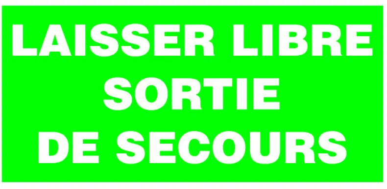 Pictogram libre sortie 30 x 15 cm