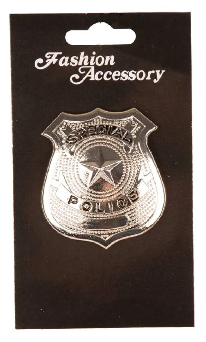 Politie Badge Zilverkleurig