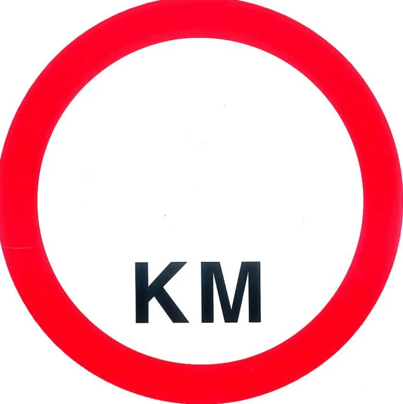 Pictogram met km aanduiding