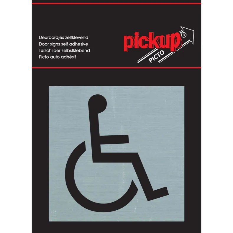 Pictogram toegang voor rolstoelen aluminium