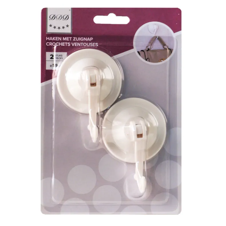 zuignap wit 59 mm 2 stuks
