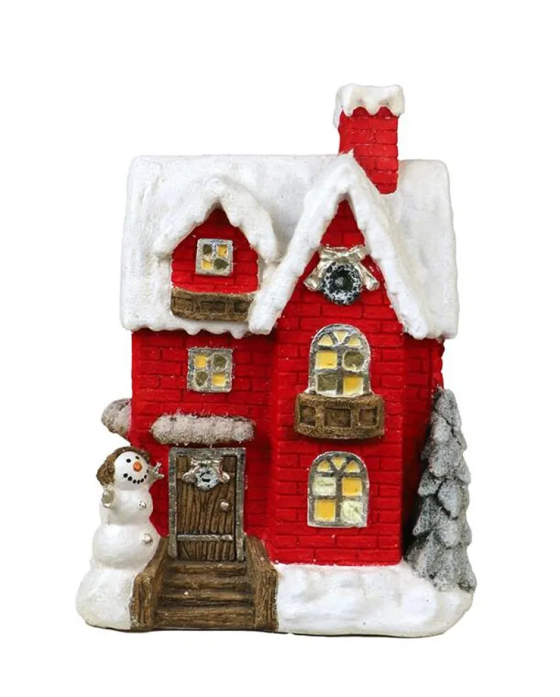 Rood kasteel LED verlichting 48 cm