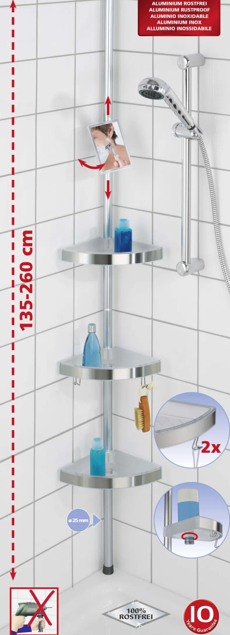 Doucherek premium 135 - 260 cm