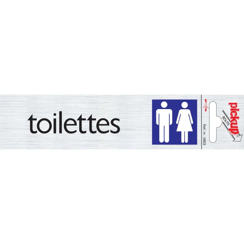 Pictogram toilettes aluminium 16,5 x 4,4 cm