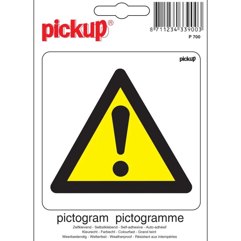 Pictogram gevaar 10 x 10 cm