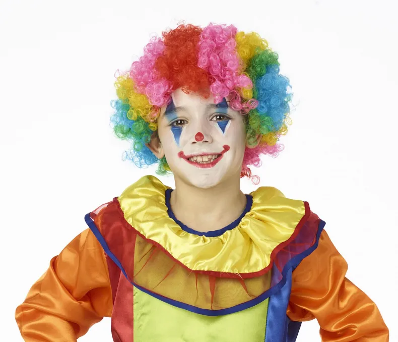 Clown Pruik Kind Multi-Color