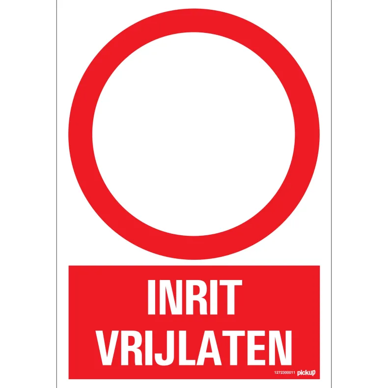 Pictogram inrit vrijlaten 23 x 33 cm