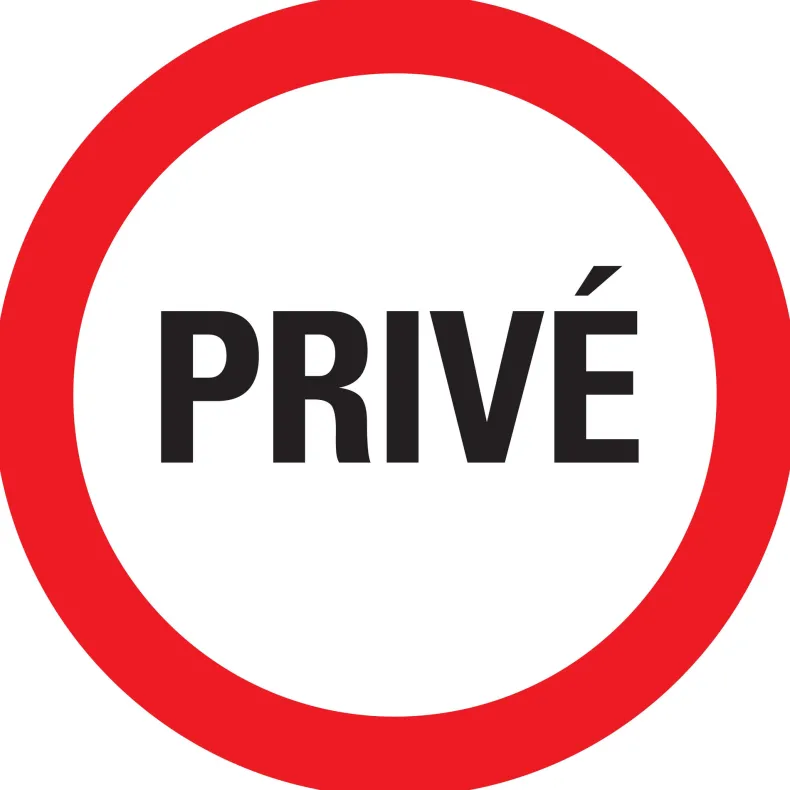 Pictogram privé  Ø30 cm