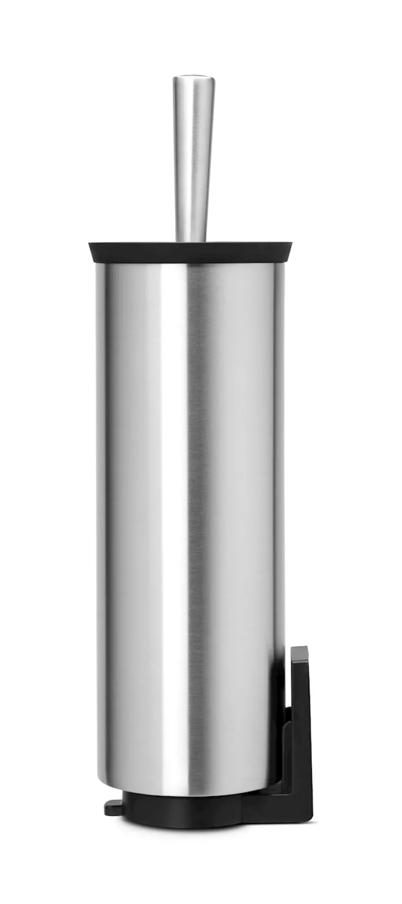 Toiletborstel met houder mat staal