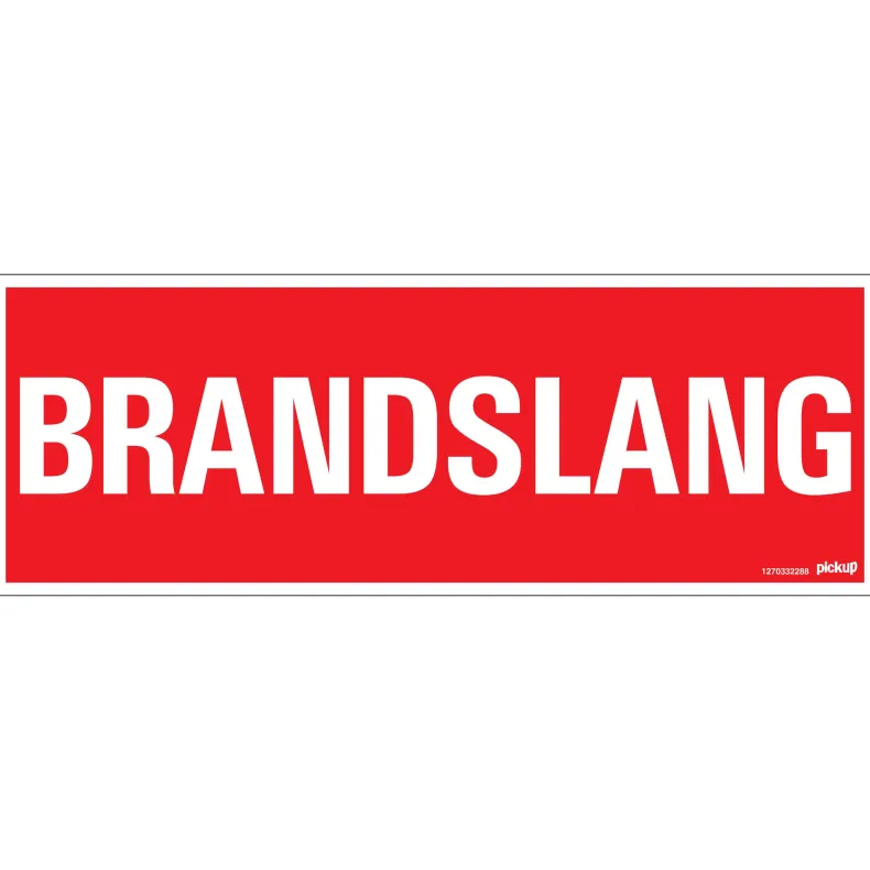 Pictogram brandslang 33 x 12 cm