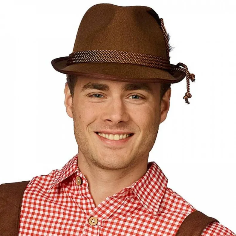 Tirolerhoed Vilt Bruin