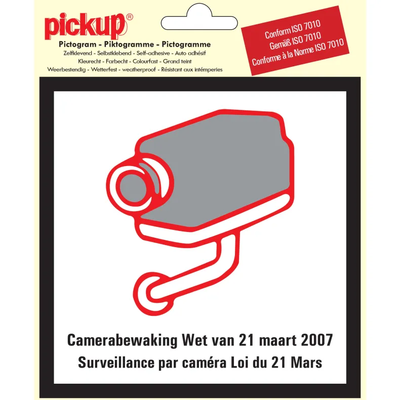 Pictogram camerabewaking Ø 15 cm
