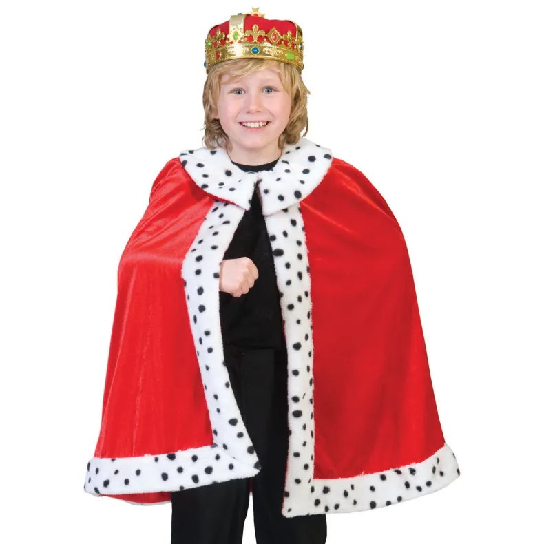 Cape Koningsmantel Rood King Arthur - Maat 116