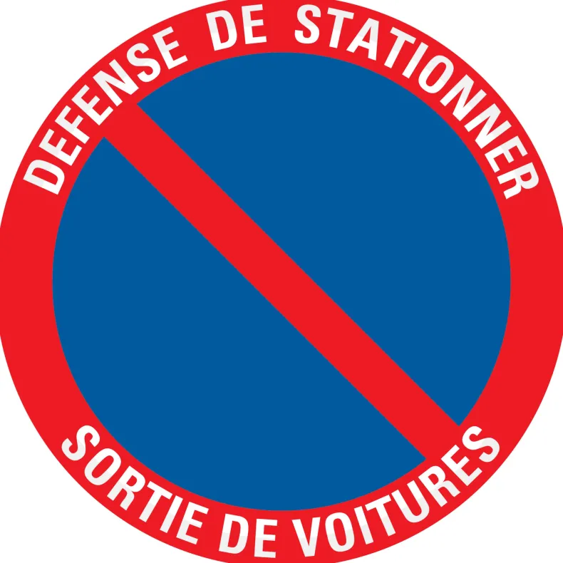 Pictogram sortie de voiture Ø 18 cm