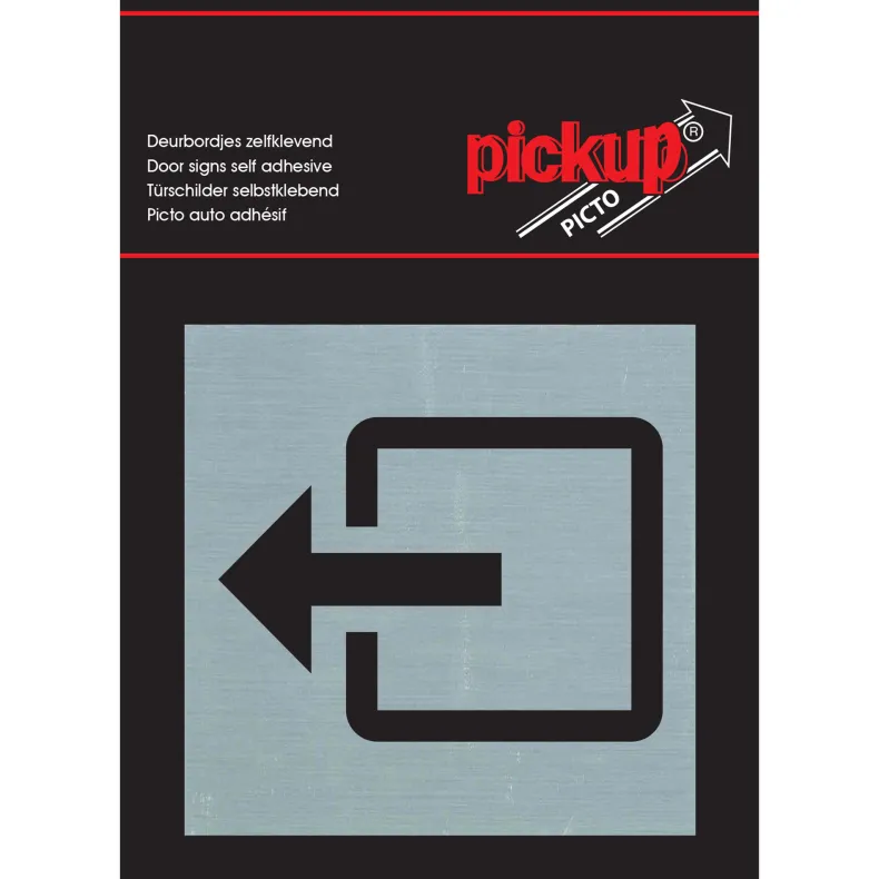 Pictogram uitgang aluminium 8 x 8 cm