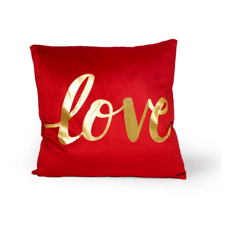 Kussen Love rood