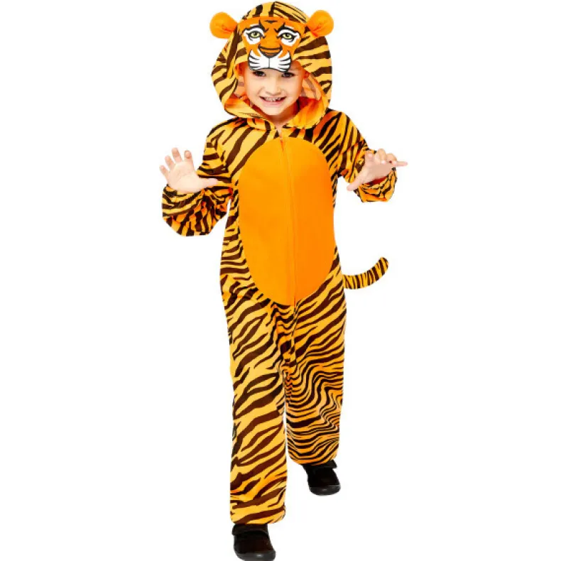 Tijgerpak Onesie Kind - 6-8 jaar