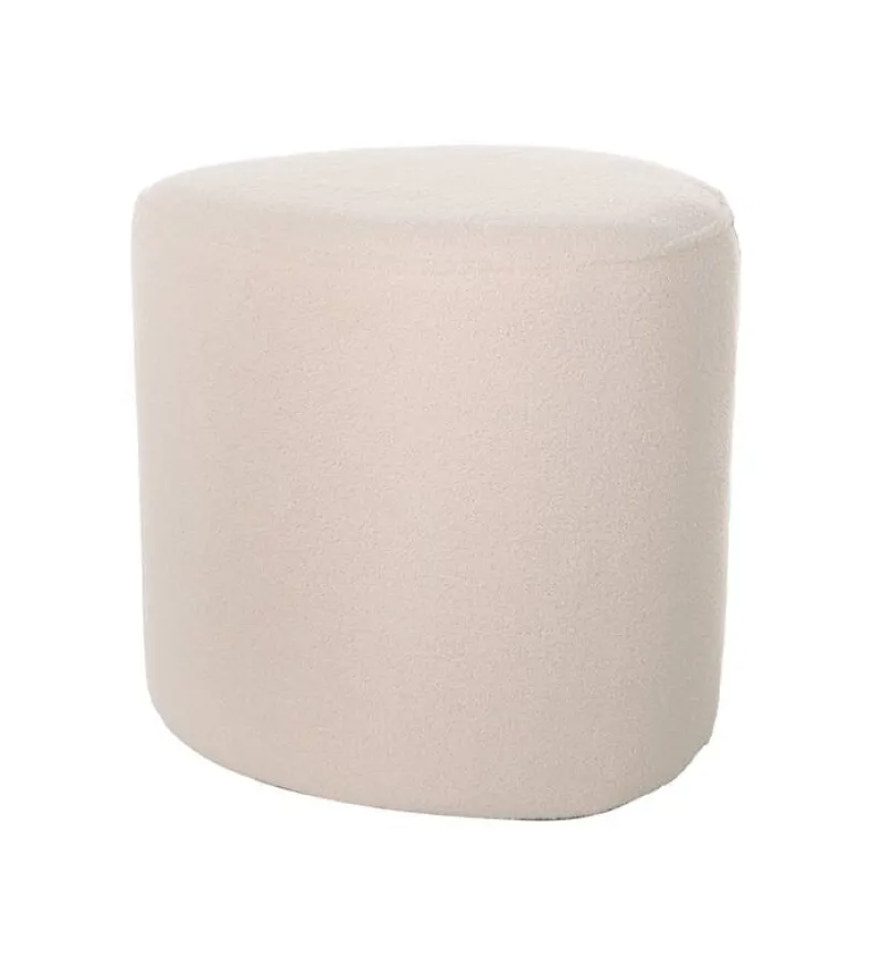 Poef Tirana - Ø40x38cm - Vanille