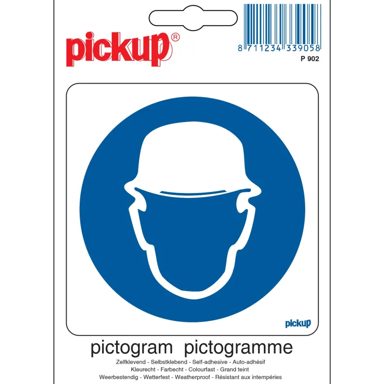 Pictogram veiligheidshelm 10 x 10 cm