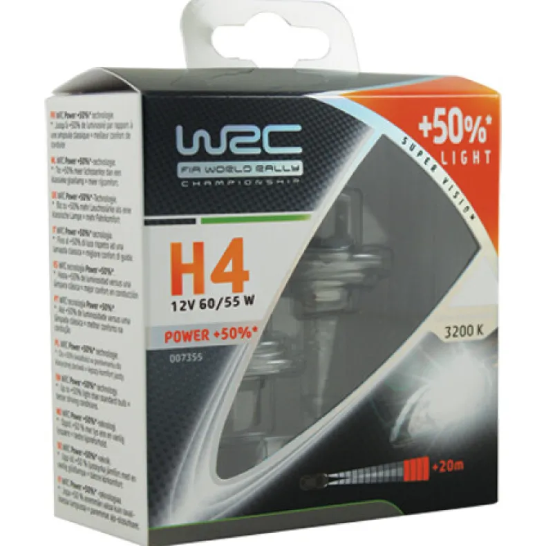 2 lampjes H4 + 50 % light