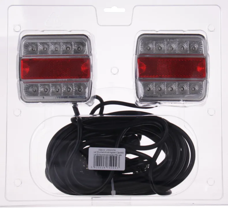 Achterlicht LED met magneten + 7,5 m kabel
