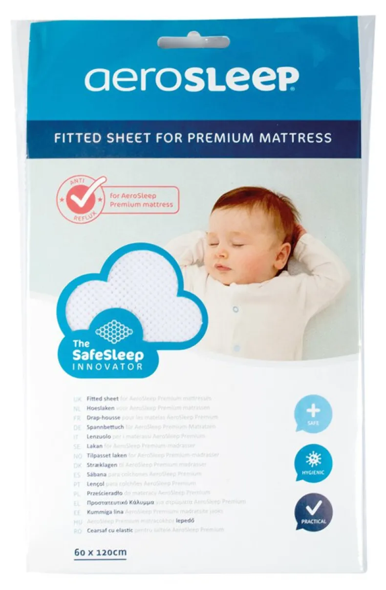 Aerosleep Hoeslaken Premium 60x120cm wit
